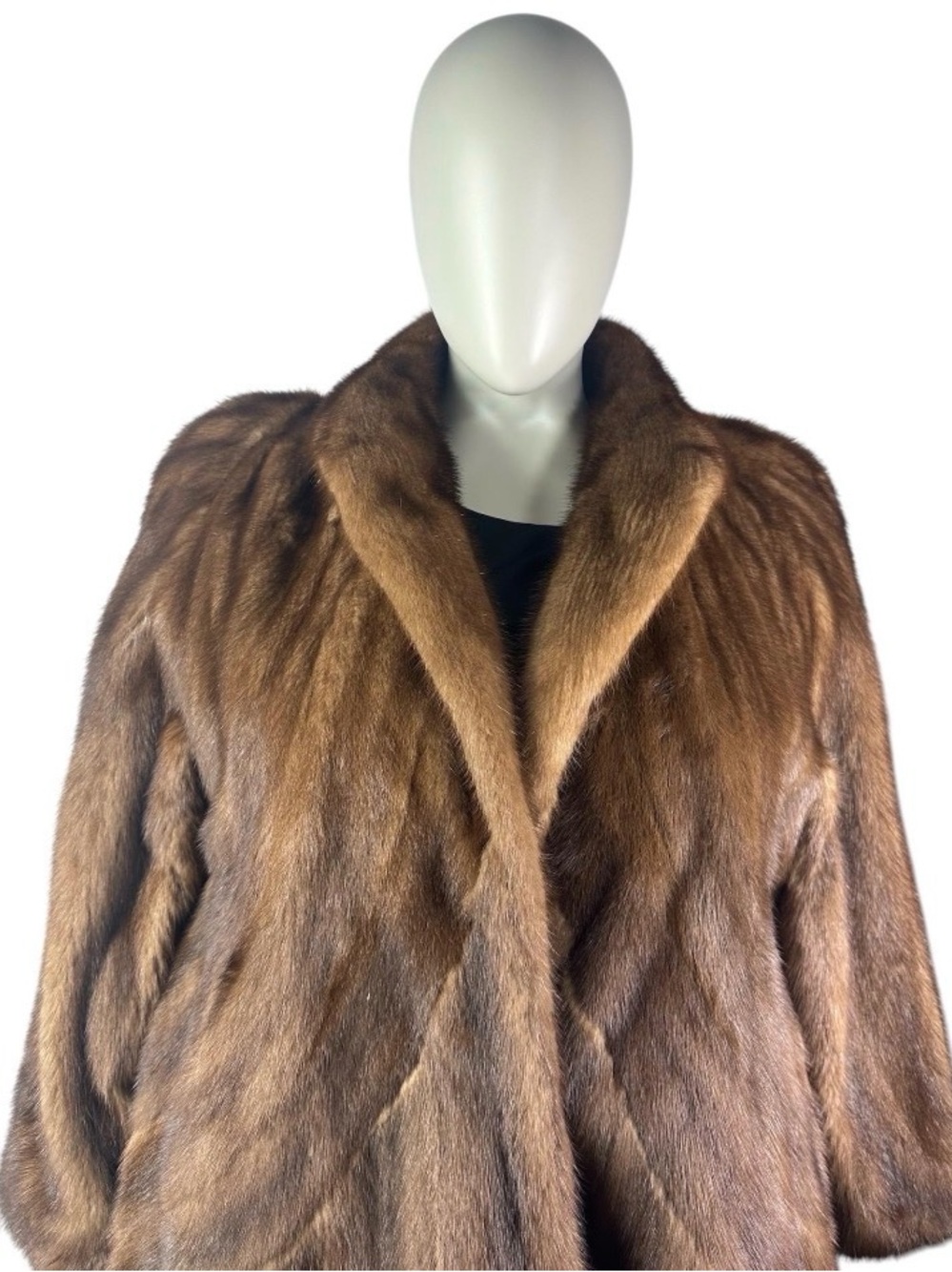 LUNARAINE MINK Directional Swing Coat, Huge 96” Sweep, Plus Size 3XL, Cert VTG